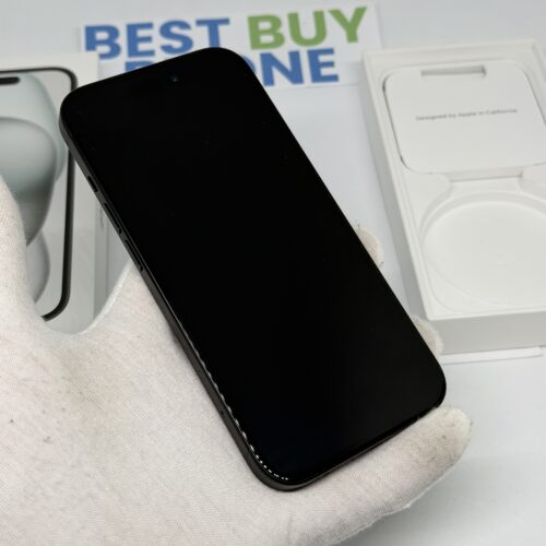 iPhone 15 256GB zwart /krasvrij scherm /100% batt /garantie