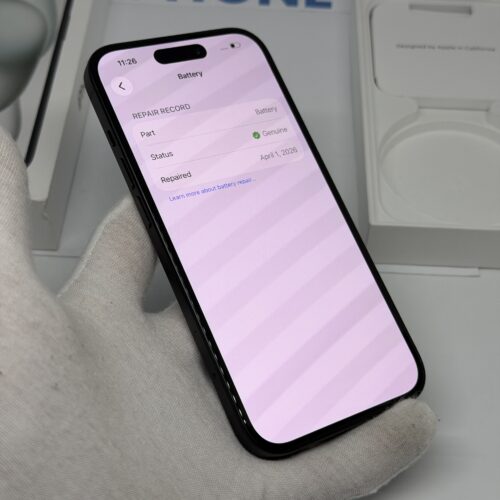 iPhone 15 256GB zwart /krasvrij scherm /100% batt /garantie
