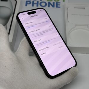 iPhone 15 256GB zwart /krasvrij scherm /100% batt /garantie