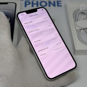 iPhone 16E 128GB wit /krasvrij /100% batt /garantie