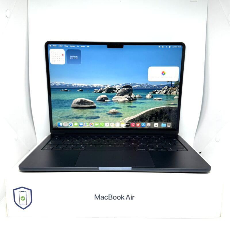 MacBook Air m2 256GB blauw /krasvrij /100% batt /garantie