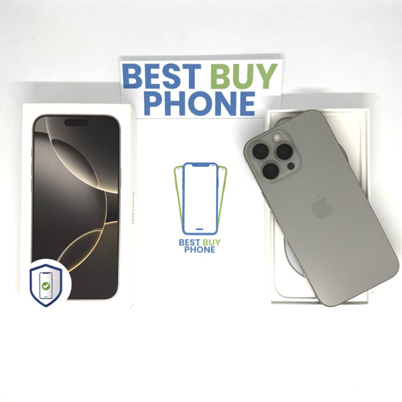 iPhone 16 Pro Max 256GB grijs /krasvrij /90% batt /garantie