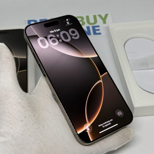 iPhone 16 Pro Max 256GB grijs /krasvrij /90% batt /garantie