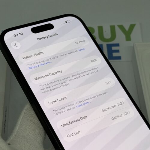 iPhone 15 Plus 128GB zwart /88% batt /krasvrij /garantie