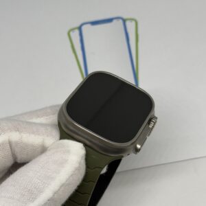 Apple watch ultra grijs /krasvrij /band naar keuze /garantie