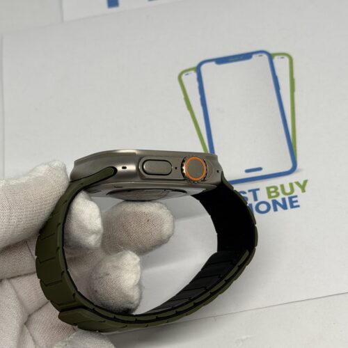 Apple watch ultra grijs /krasvrij /band naar keuze /garantie