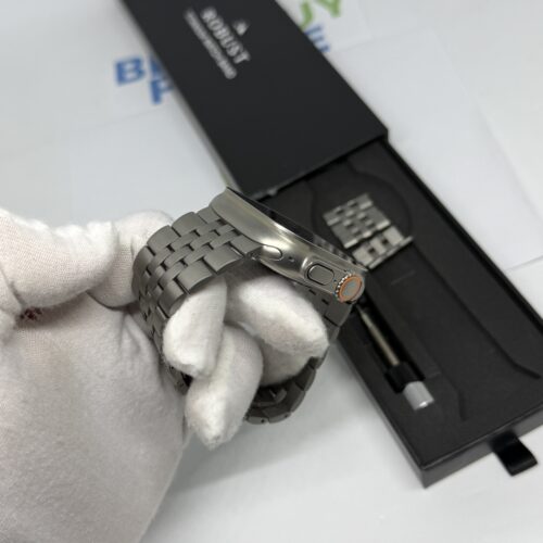 Apple watch ultra grijs /krasvrij /band naar keuze /garantie