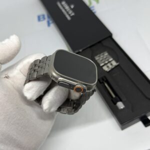 Apple watch ultra grijs /krasvrij /band naar keuze /garantie