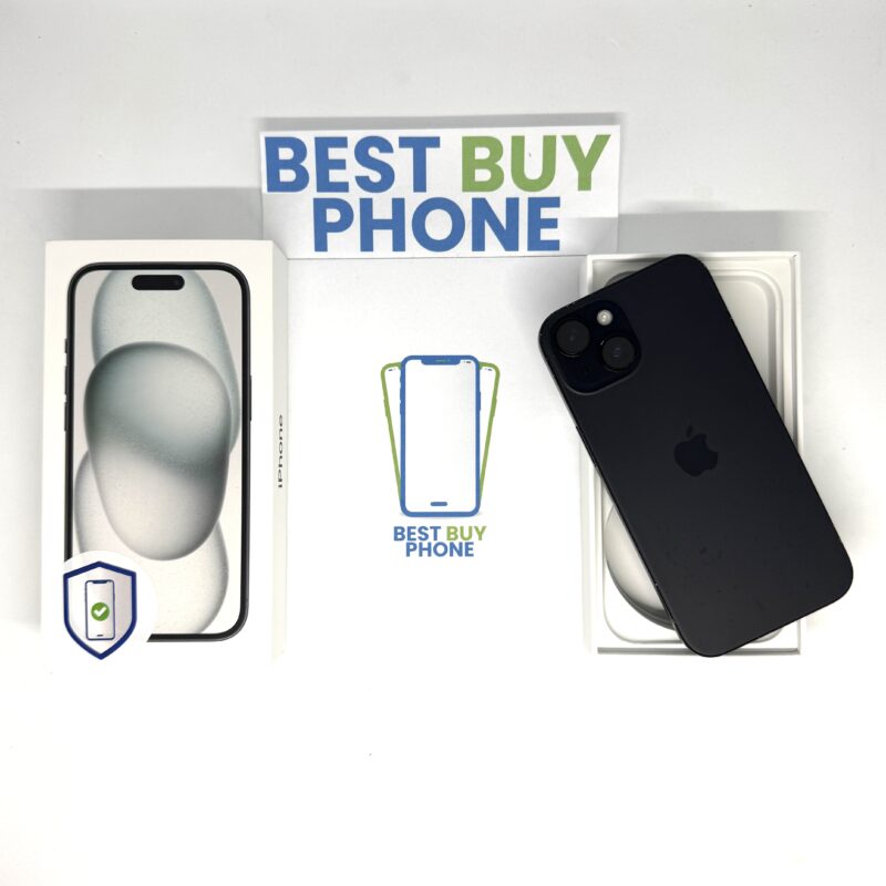 iPhone 15 256GB zwart /krasvrij scherm /87% batt /garantie
