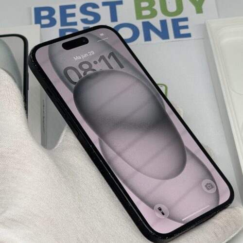 iPhone 15 256GB zwart /krasvrij scherm /87% batt /garantie