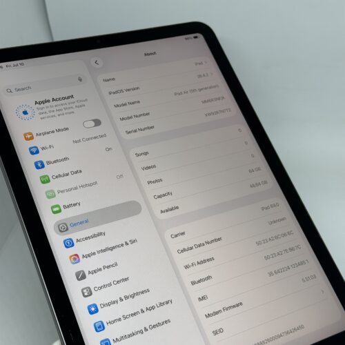 iPad Air M1 64GB 5G /zeer net /88% batt /garantie