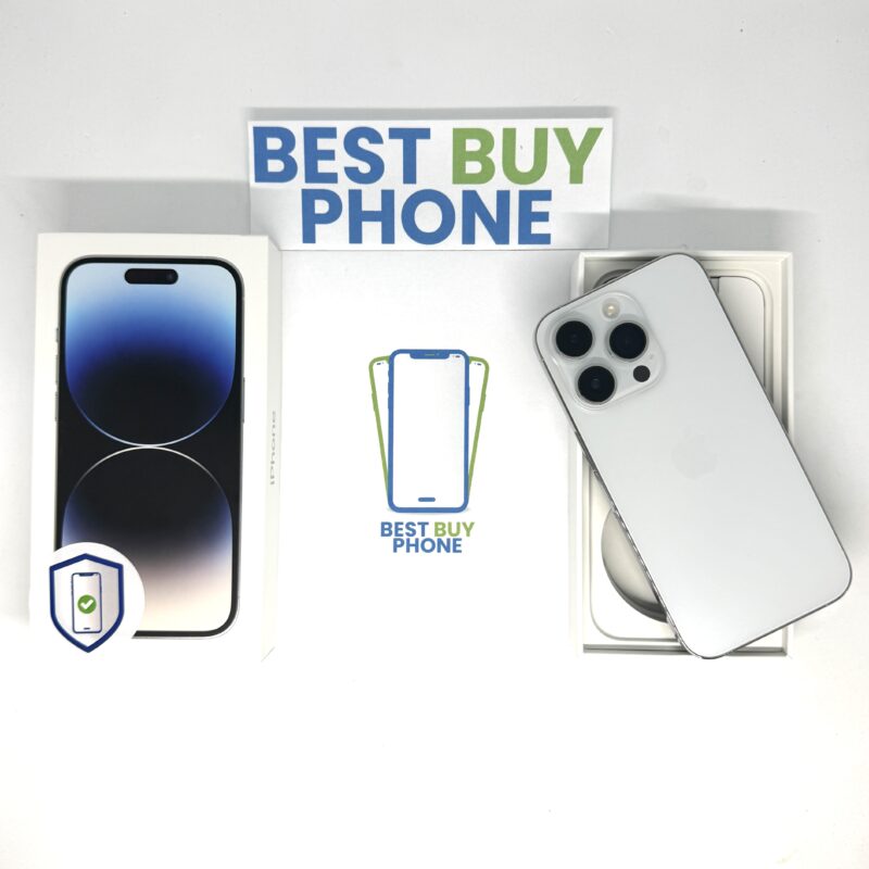 iPhone 14 Pro 128GB zilver /100% batt /krasvrij glas /garantie