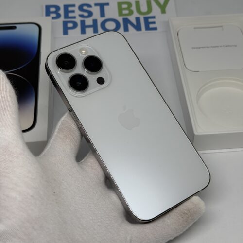 IMG_5996 2 iPhone 14 Pro 128GB zilver /100% batt /krasvrij glas /garantie