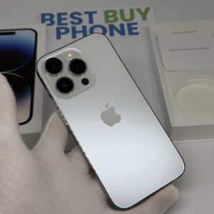 IMG_5997 3 iPhone 14 Pro 128GB zilver /100% batt /krasvrij glas /garantie