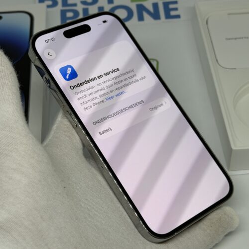 IMG_6003 2 iPhone 14 Pro 128GB zilver /100% batt /krasvrij glas /garantie