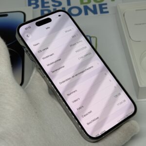 IMG_6004 3 iPhone 14 Pro 128GB zilver /100% batt /krasvrij glas /garantie