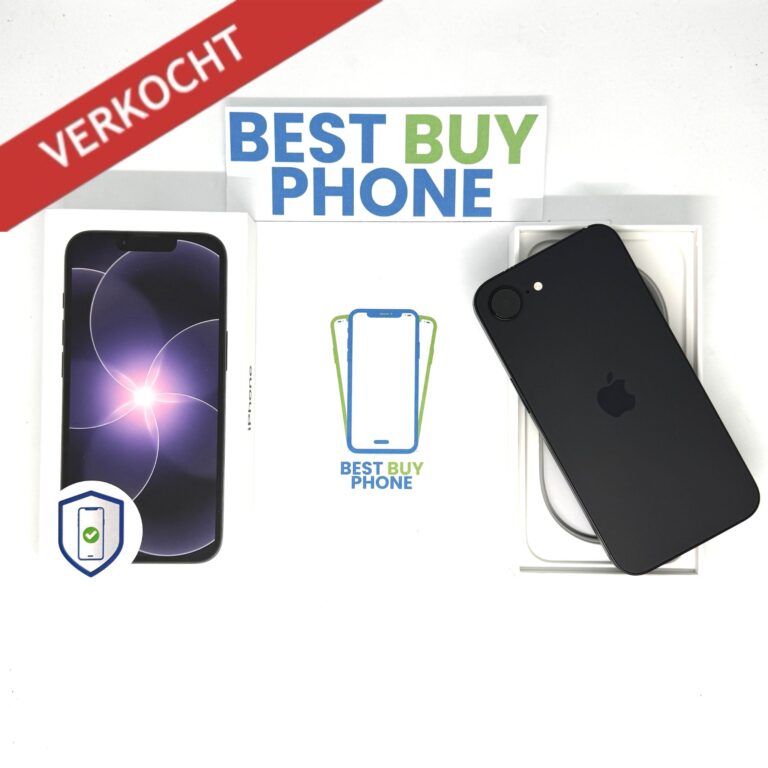 iPhone 17E 256GB zwart /krasvrij scherm /100% batt /garantie
