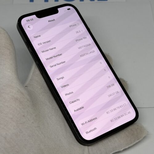 iPhone 16E 256GB zwart /licht gebruikt /100% batt /garantie