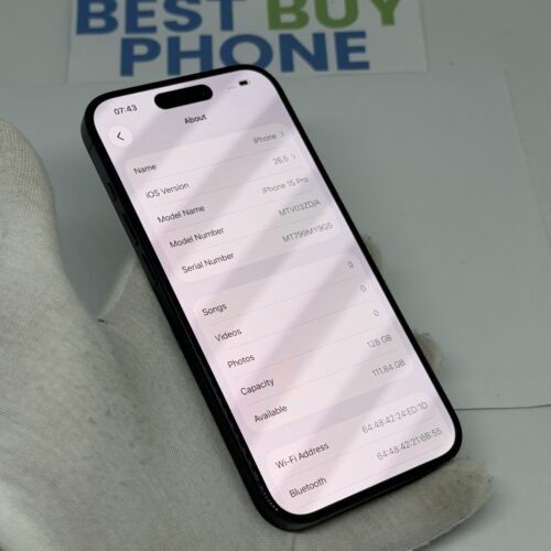 iPhone 15 Pro 128GB zwart /ongebruikt + 12 maanden garantie