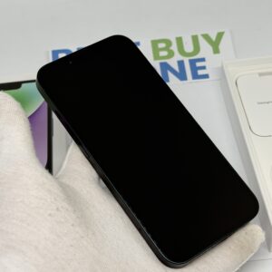 iPhone 14 128GB zwart /krasvrij glas /93% batt /garantie