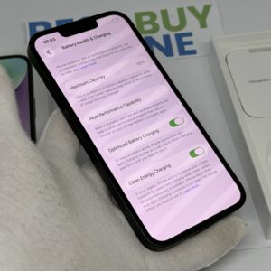 iPhone 14 128GB zwart /krasvrij glas /93% batt /garantie