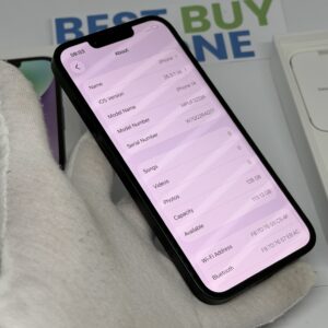 iPhone 14 128GB zwart /krasvrij glas /93% batt /garantie