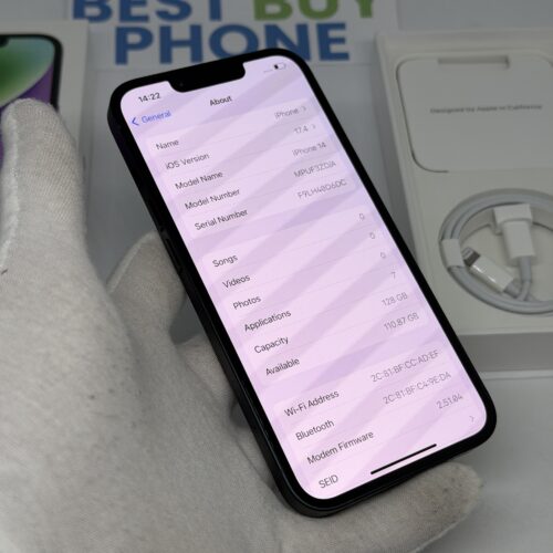iPhone 14 128GB zwart /ongebruikt + 12 maanden garantie