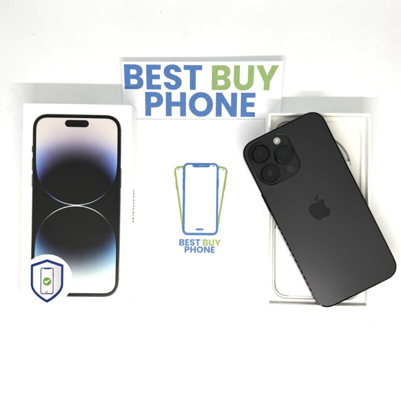 iPhone 14 Pro Max 128GB zwart /krasvrij glas /86% batt /garantie