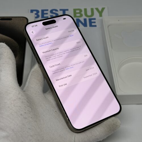 iPhone 15 Pro Max 256GB zwart /zeer net /88% batt /garantie