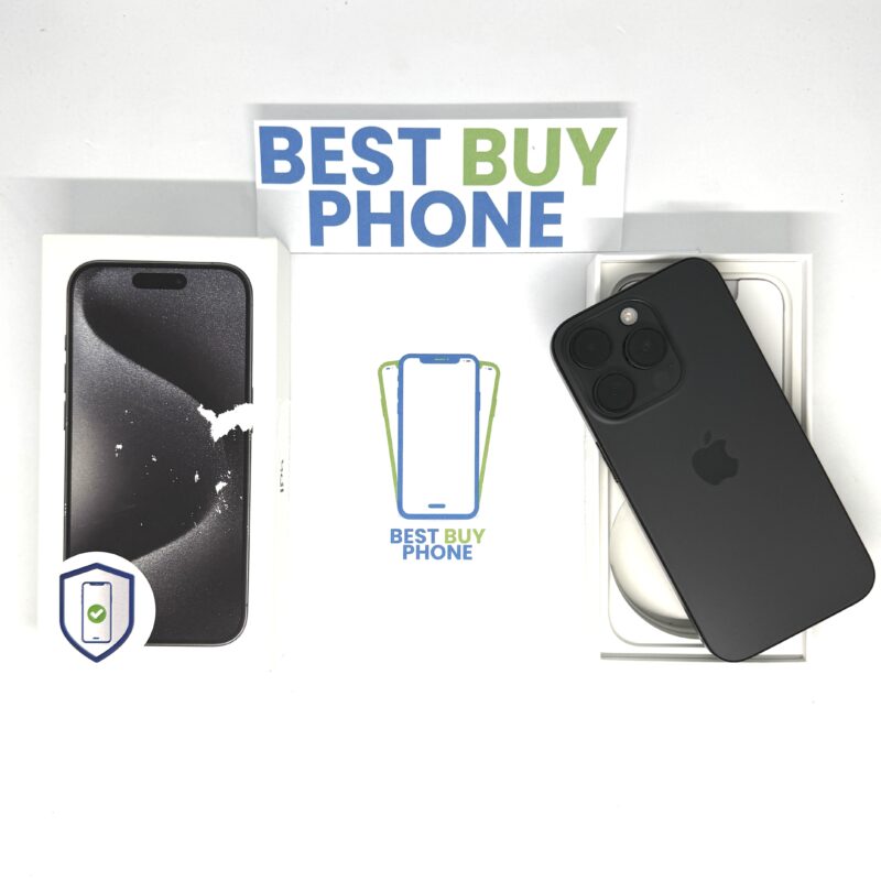 iPhone 15 pro 128GB zwart /zeer net /87% batt /garantie