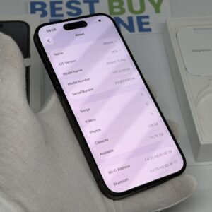 iPhone 15 pro 128GB zwart /zeer net /87% batt /garantie