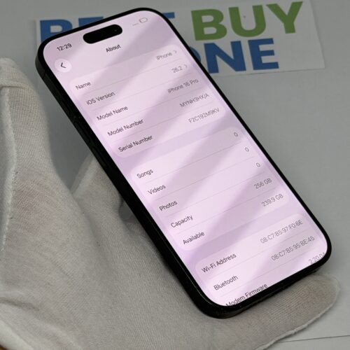 iPhone 16 Pro 256GB zwart /krasvrij scherm /92% batt /garantie