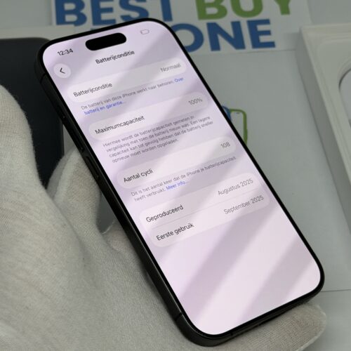 iPhone 17 256GB zwart /E-sim /krasvrij /100% batt /garantie