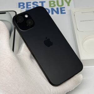 iPhone 15 128GB zwart /100% batt /krasvrij /garantie