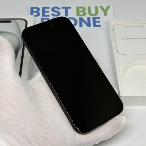 iPhone 15 128GB zwart /100% batt /krasvrij /garantie