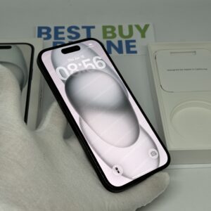 iPhone 15 128GB zwart /100% batt /krasvrij /garantie