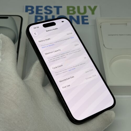 iPhone 15 128GB zwart /100% batt /krasvrij /garantie