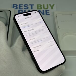 iPhone 15 128GB zwart /100% batt /krasvrij /garantie