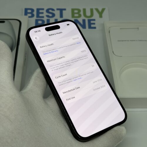 iPhone 15 128GB zwart /100% batt /krasvrij /garantie