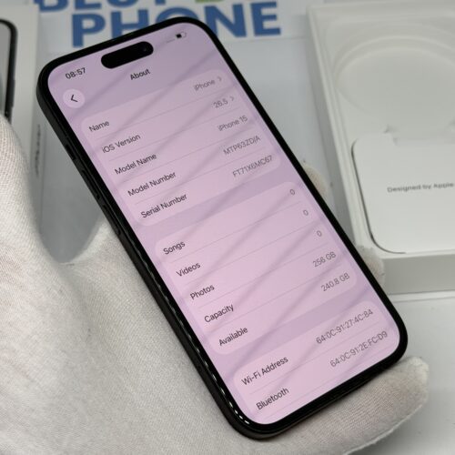 iPhone 15 256GB zwart /93% batt /krasvrij /garantie