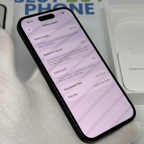 iPhone 15 256GB zwart /93% batt /krasvrij /garantie