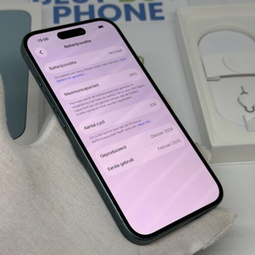 iPhone 16 128GB groen /94% batt /zeer net /garantie