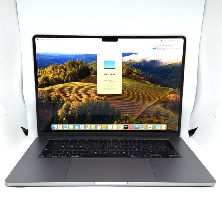MacBook Air M2 15 inch 256GB grijs /krasvrij /90% batt /garantie