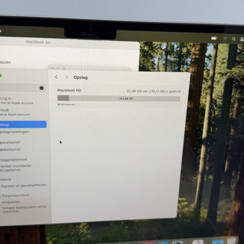 MacBook Air M2 256GB grijs /zeer net /97% batt /garantie
