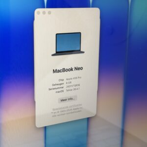 MacBook Neo 512GB indigo touchID /ongebruikt + 12 maanden garantie