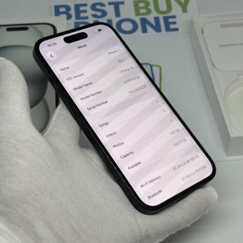 iPhone 15 128GB zwart /licht gebruikt /87% batt /garantie