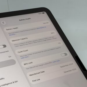 IMG_4939 iPad Air 6e 11 inch M2 128GB grijs /krasvrij /98% batt /garantie