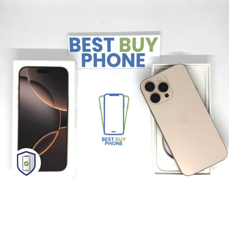 iPhone 16 Pro Max 256GB goud /zeer net /91% batt /garantie