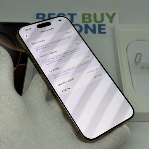 iPhone 16 Pro Max 256GB goud /zeer net /91% batt /garantie