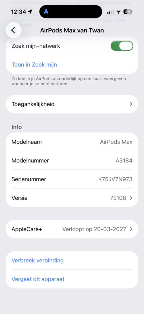 AirPods Max [USB-C] middernacht /Apple care +